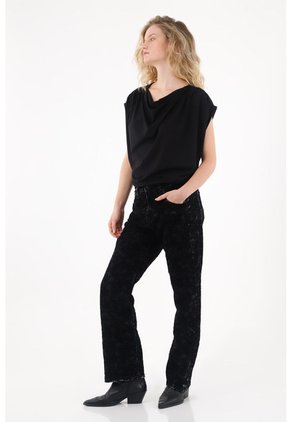 Tennis Jean Recto De Animal Print Para Mujer