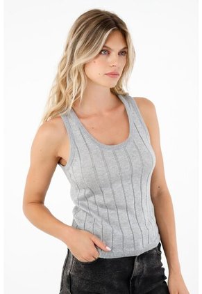 Tennis Camiseta Gris Manga Sisa Para Mujer