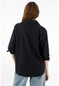 Tennis Camisa Amplia En 100% Algodón Negro Para Mujer de Tennis