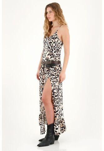 Tennis Vestido Largo Con Estampado Animal Print Para Mujer Tennis