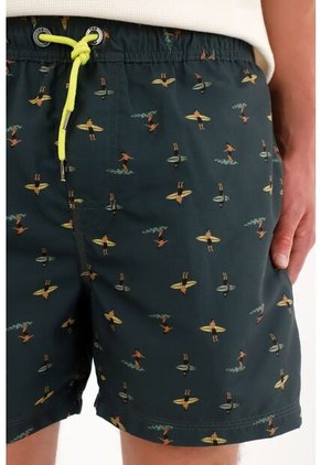Tennis Pantaloneta Con Estampado De Surfistas Para Hombre