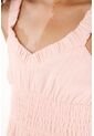 Vestido Rosado Largo Con Elástico En La Cintura Para Niña de Tennis