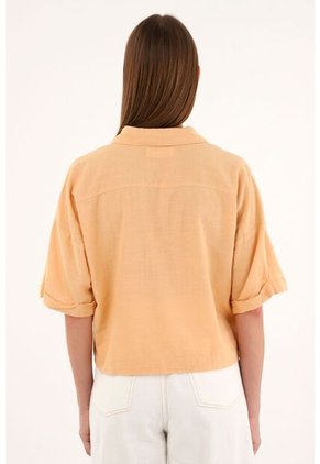 Tennis Camisa Manga Corta Naranja Para Mujer