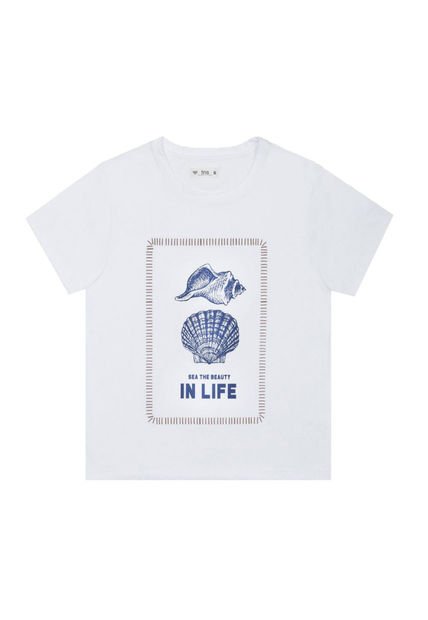 Camiseta Blanca Manga Corta Para Mujer