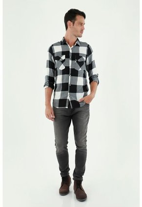 Camisa Leñadora Negra Para Hombre