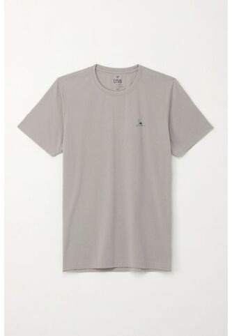 Tennis Camiseta Básica Manga Corta Gris Con Detalle Frontal Para Hombre Tennis