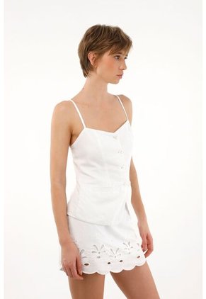 Tennis Falda Corta Con Manualidad Bordada Y Láser Para Mujer