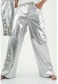 Tennis Pantalón Oversize Plateado Para Mujer de Tennis