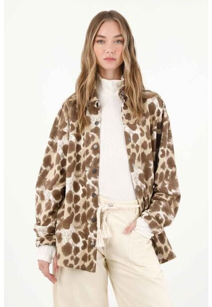 Tennis Buzo En Burda Con Estampado Animal Print Para Mujer