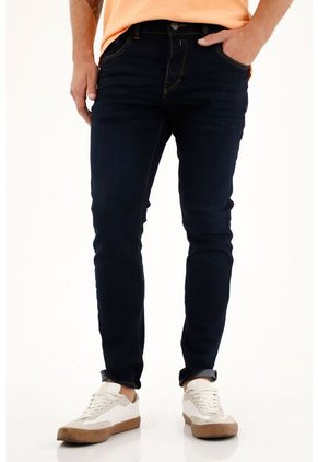 Jean Skinny Azul Oscuro Para Hombre