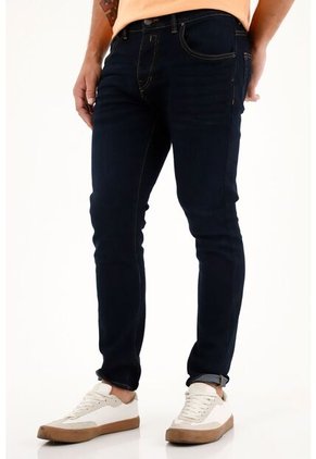 Jean Skinny Azul Oscuro Para Hombre
