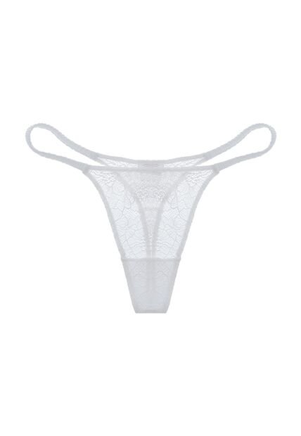 Tennis Panty Tipo Tanga En Encaje Blanco Para Mujer