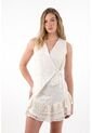 Chaleco Con Escote En V Crudo Para Mujer de Tennis