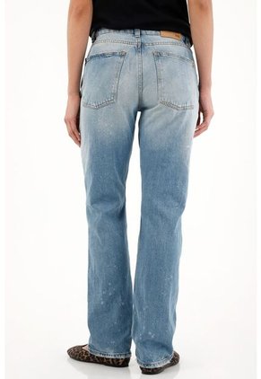 Tennis Jean Recto Con Pigmento Blanco Para Mujer