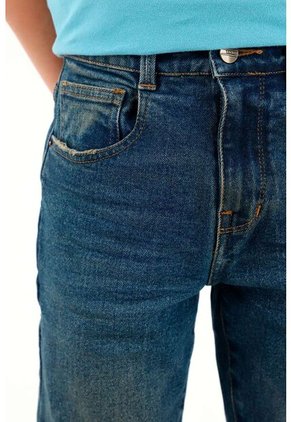 Jean Recto Tiro Medio Azul Para Niño