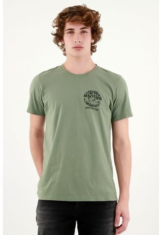 Camiseta Básica Verde Para Hombre Tennis