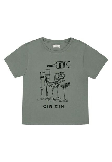 Tennis Camiseta Gris Manga Corta Para Mujer