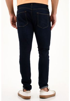 Jean Skinny Azul Oscuro Para Hombre