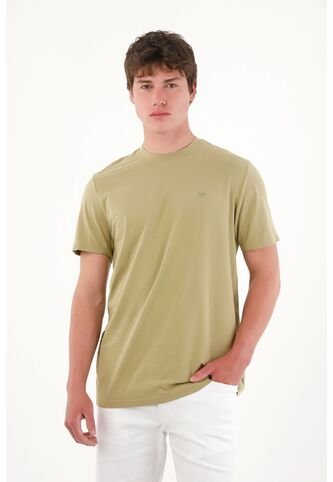 Camiseta Básica Con Mini Print Verde Para Hombre Tennis