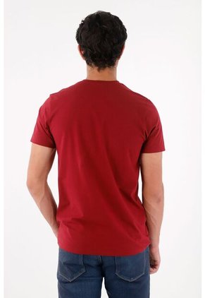 Tennis Camiseta Con Mini Raqueta Roja Para Hombre