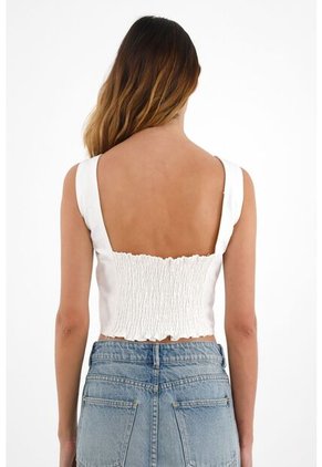 Tennis Top Crudo Tipo Corsé Para Mujer