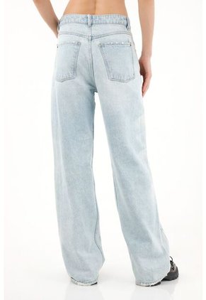 Tennis Jean Recto Tiro Alto Con Diseño Animal Print Para Mujer