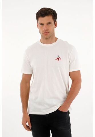 Tennis Camiseta Con Estampado En Espalda Crudo Para Hombre Tennis