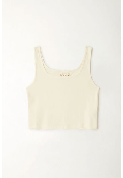 Tennis Camiseta Manga Sisa Crudo Con Textura Suave Para Mujer De Silueta Ajustada