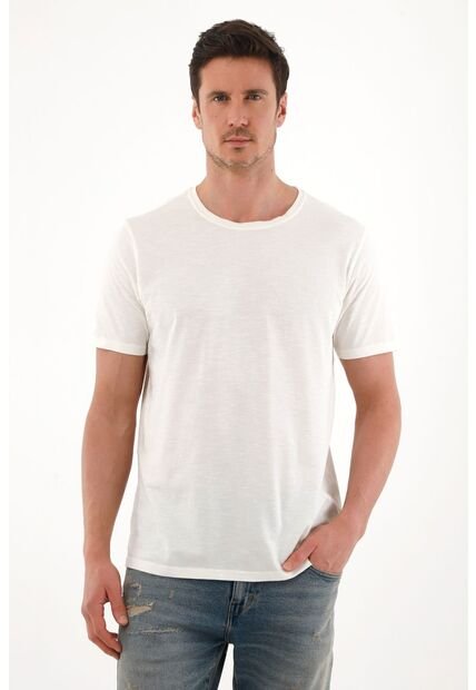 Tennis Camiseta En Tela Jersey Crudo Con Detalle Fruncido Para Hombre