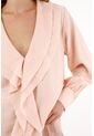 Tennis Camisa Con Escote En V Y Boleros Crudo Con Cuello Estructurado Para Mujer de Tennis