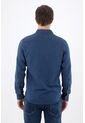 Tennis Camisa Manga Larga Regular Fit Con Micro Estampado En Algodón Azul Para Hombre de Tennis