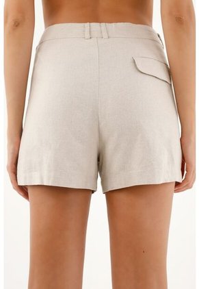 Bermuda Crudo Corta En Lino Para Mujer