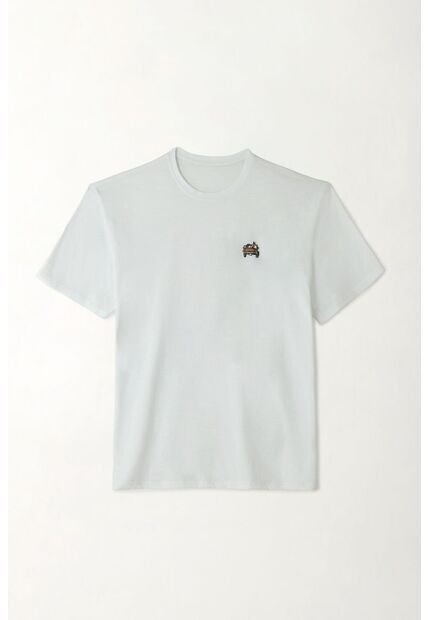 Tennis Camiseta En Jersey Flamé Blanca Para Hombre