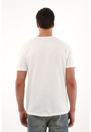 Tennis Camiseta En Tela Jersey Crudo Con Detalle Fruncido Para Hombre