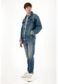 Tennis Jean Classic Tiro Medio Azul Con Acabado Ligero Para Hombre de Tennis