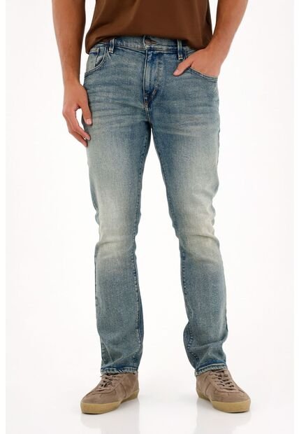 Tennis Jean Nudy Tiro Medio Azul Para Hombre