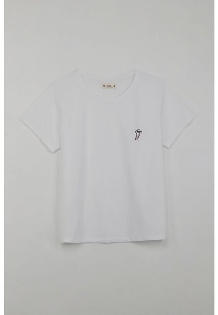 Tennis Camiseta Básica Estampada Blanca Para Mujer