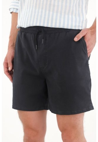 Tennis Bermuda En Dril Negra Con Caída Natural Para Hombre Tennis