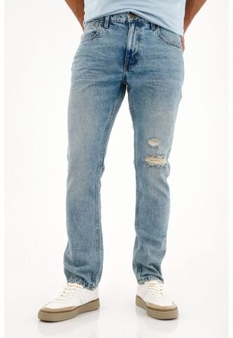 Tennis Jean Classic Con Rotos Azul Para Hombre Tennis