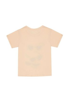 Camiseta Amarilla Con Estampado De Gafas Para Niña