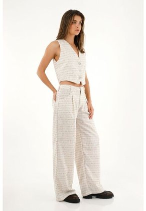 Tennis Chaleco En Tweed Con Botones Para Mujer