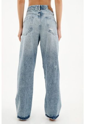 Jean De Tiro Bajo Azul Para Mujer