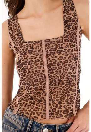 Tennis Camiseta Con Estampado Animal Print Para Mujer