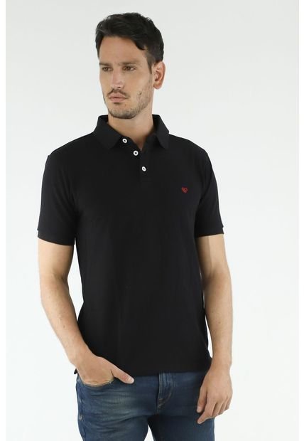 Polo Negra 100% Algodón Para Hombre