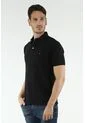 Polo Negra 100% Algodón Para Hombre de Tennis