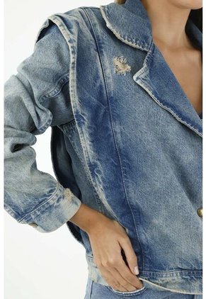 Chaqueta Azul Para Mujer