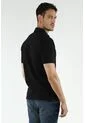 Polo Negra 100% Algodón Para Hombre de Tennis