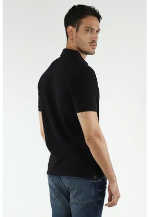 Polo Negra 100% Algodón Para Hombre