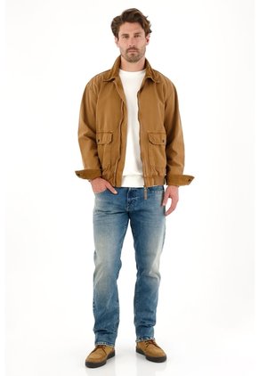 Tennis Jean Recto De Tiro Medio Azul Para Hombre
