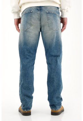 Tennis Jean Recto De Tiro Medio Azul Para Hombre
